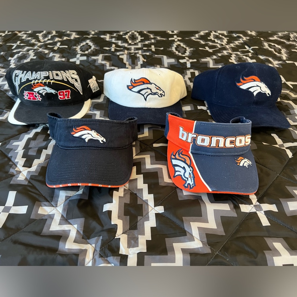 VINTAGE Denver Broncos hat bundle NFL